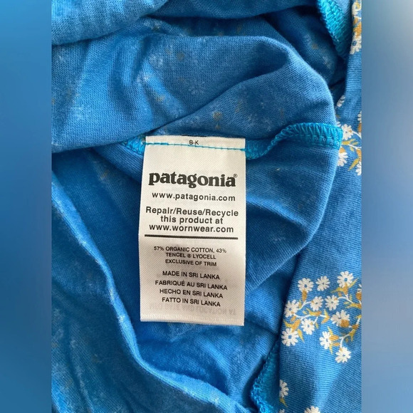 NWT Patagonia Girls Kamala Tank Daisy Daze: Joya Blue - Size XL (14) - Picture 5 of 6